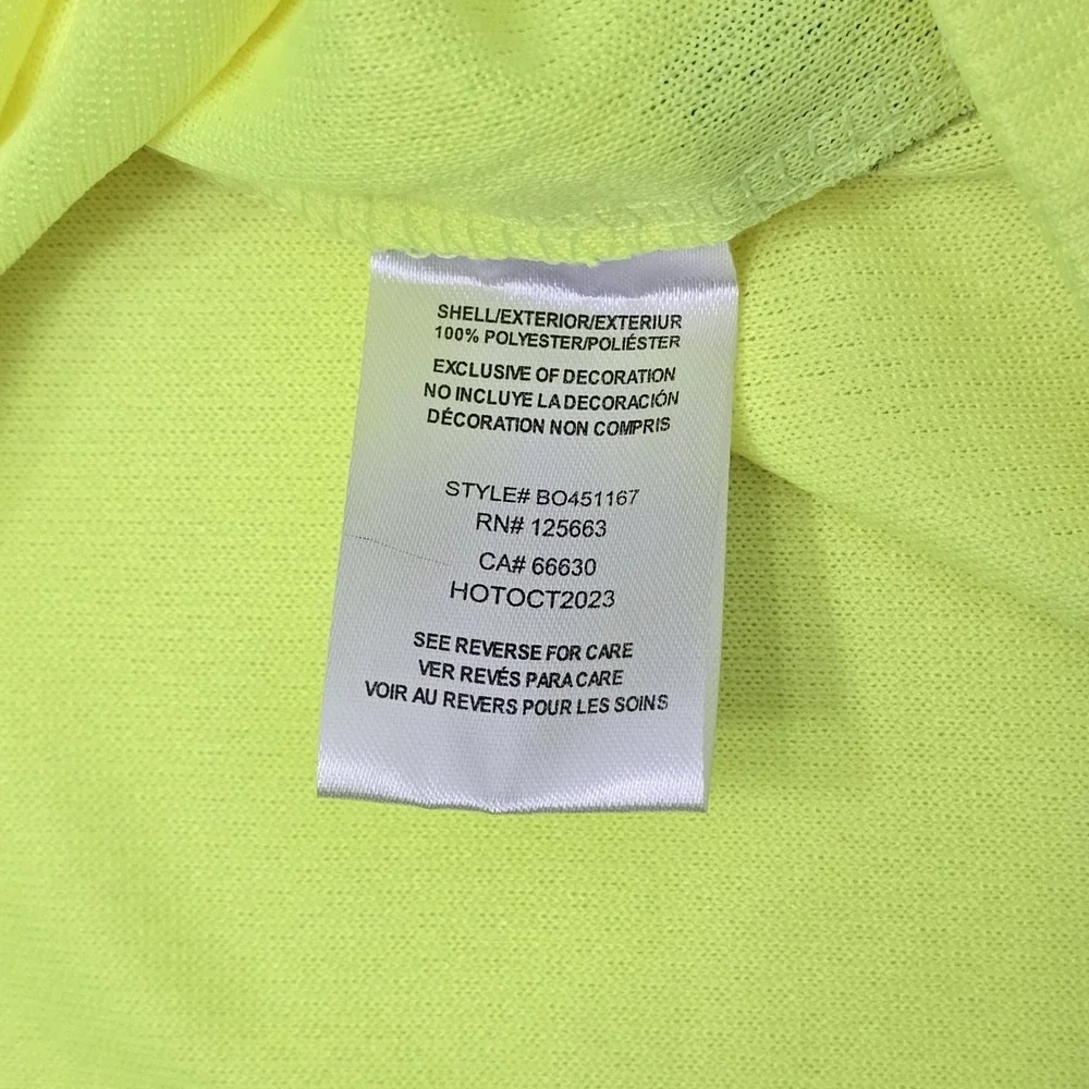 Bass Creek Outfitters Hi Vis Long Sleeve Shirt Neon Yellow Class 3 2XL BO451167